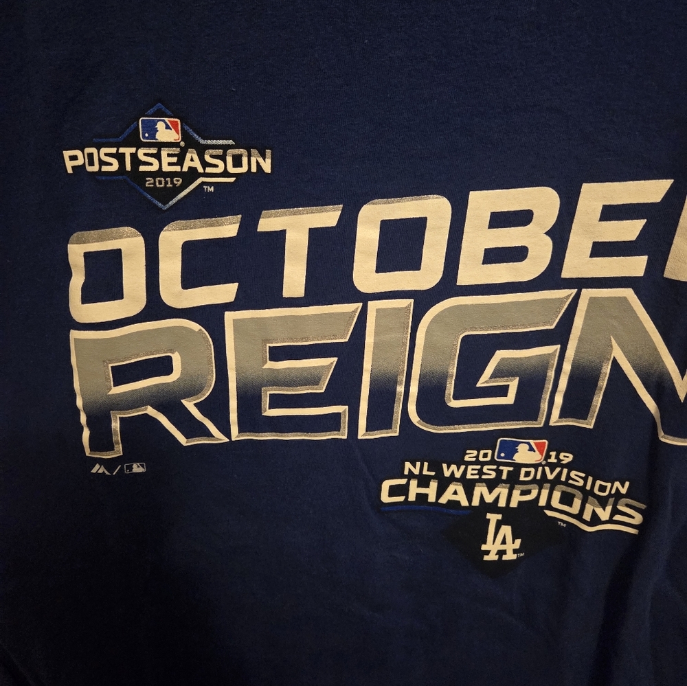 Majestics Los Angeles Dodgers Shirt Sz Large Men's MLB - Picture 2 of 4
